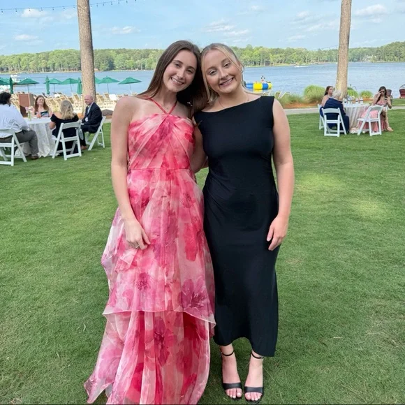 Eliza J Floral A-Line Chiffon Gown - Picture 4 of 7